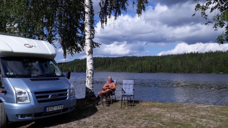 Vid Ljusnans strand söder om Sveg