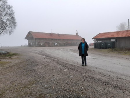 Axmar brygga en disig lördag 5 dec (man ser inte ens havet bakom restaurangen)