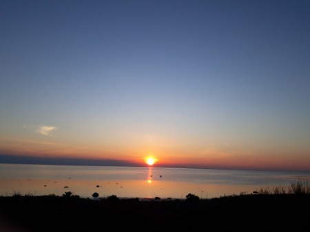 Solnedgång på Sandviks camping Öland